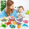 12 Packs Summer Sea Animals Poking Craft Kit - Creative Foam DIY Ocean Poke Fabric Art for Kids Make Your Own Card Party Favor Decoration Gift School Classroom Rewards Activity Supplies